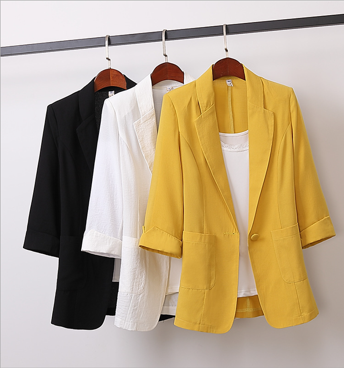 Áo khoác blazer nữ 2 lớp dáng lỡ dài tay Huien Design thời trang công sở  trẻ trung áo vest blazer nữ Hàn Quốc màu sắc  MixASale