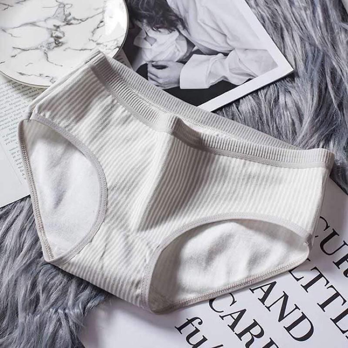 Quần Lót Nữ Cotton Kẻ Sọc Basic 031 Kháng Khuẩn