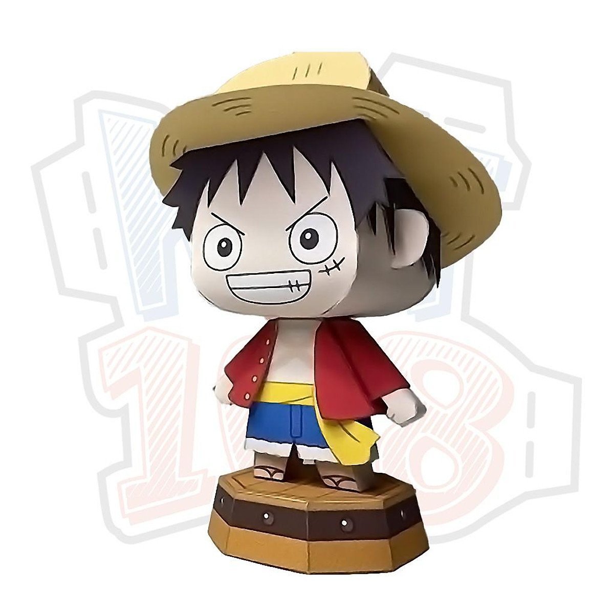 Mô hình giấy Anime Chibi Monkey D Luffy ver 3 - One Piece + kit mô ...