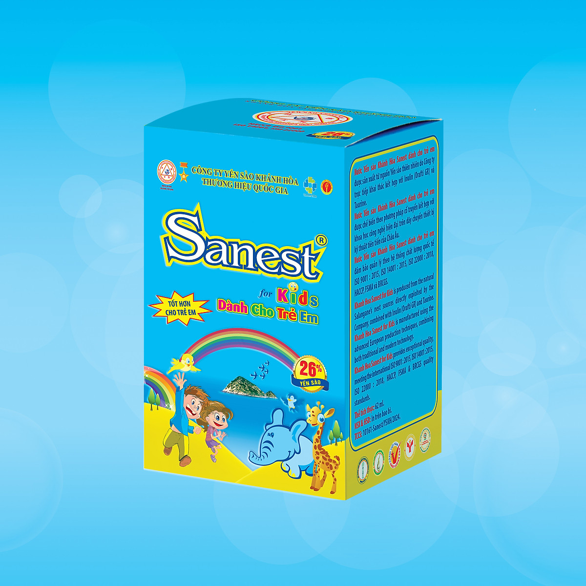 Nước Yến sào Khánh Hòa Sanest Kids đóng lọ 62ml - S161