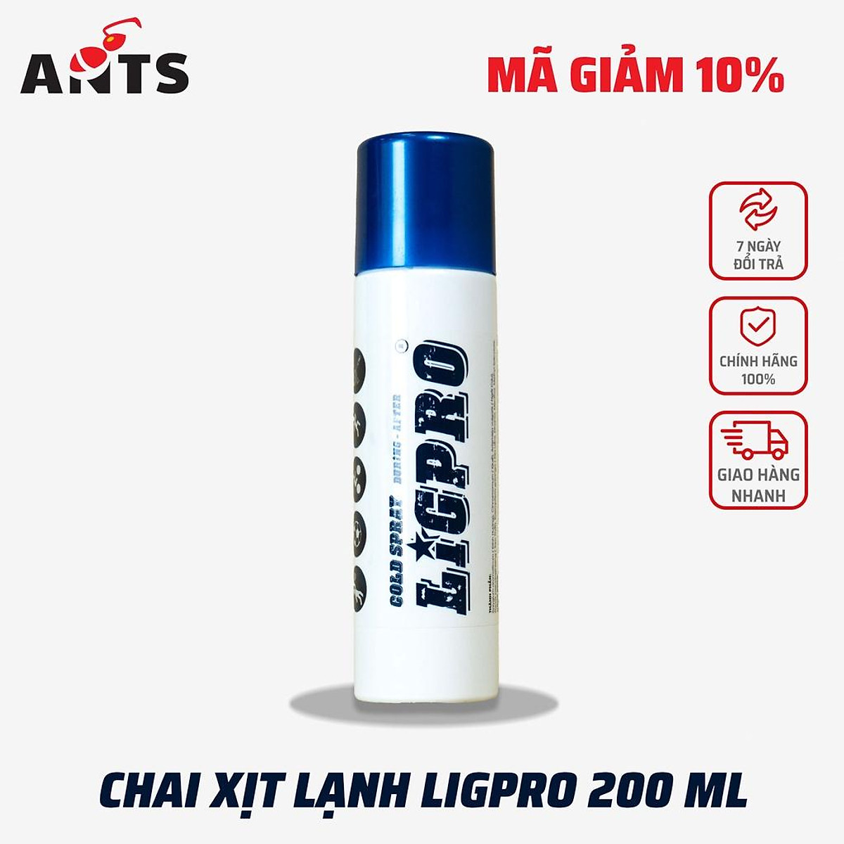Chai Xịt Lạnh LIGPRO 200ml Cold Spray, hỗ trợ Chấn Thương, Tan vết ...