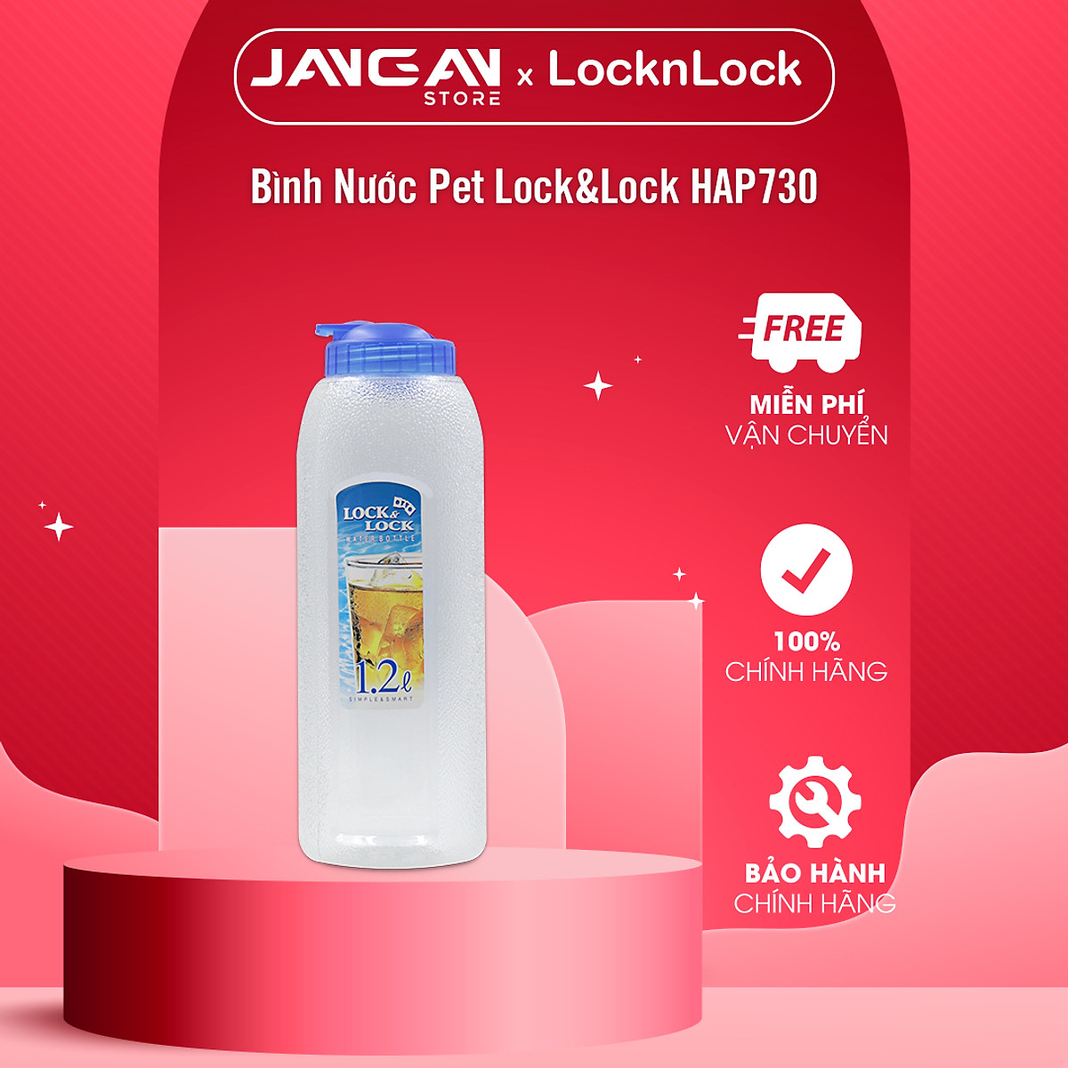 Bình Nước Pet Lock&Lock HAP730 1.2L