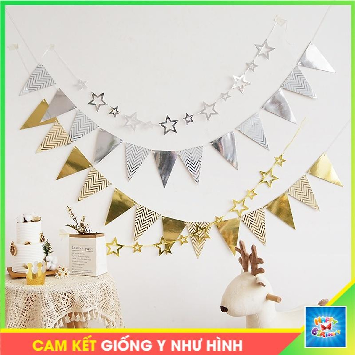 COMBO  50 kẹp gỗ treo ảnh sinh nhật decor phòng ngủ tặng 5m dây gai   MixASale