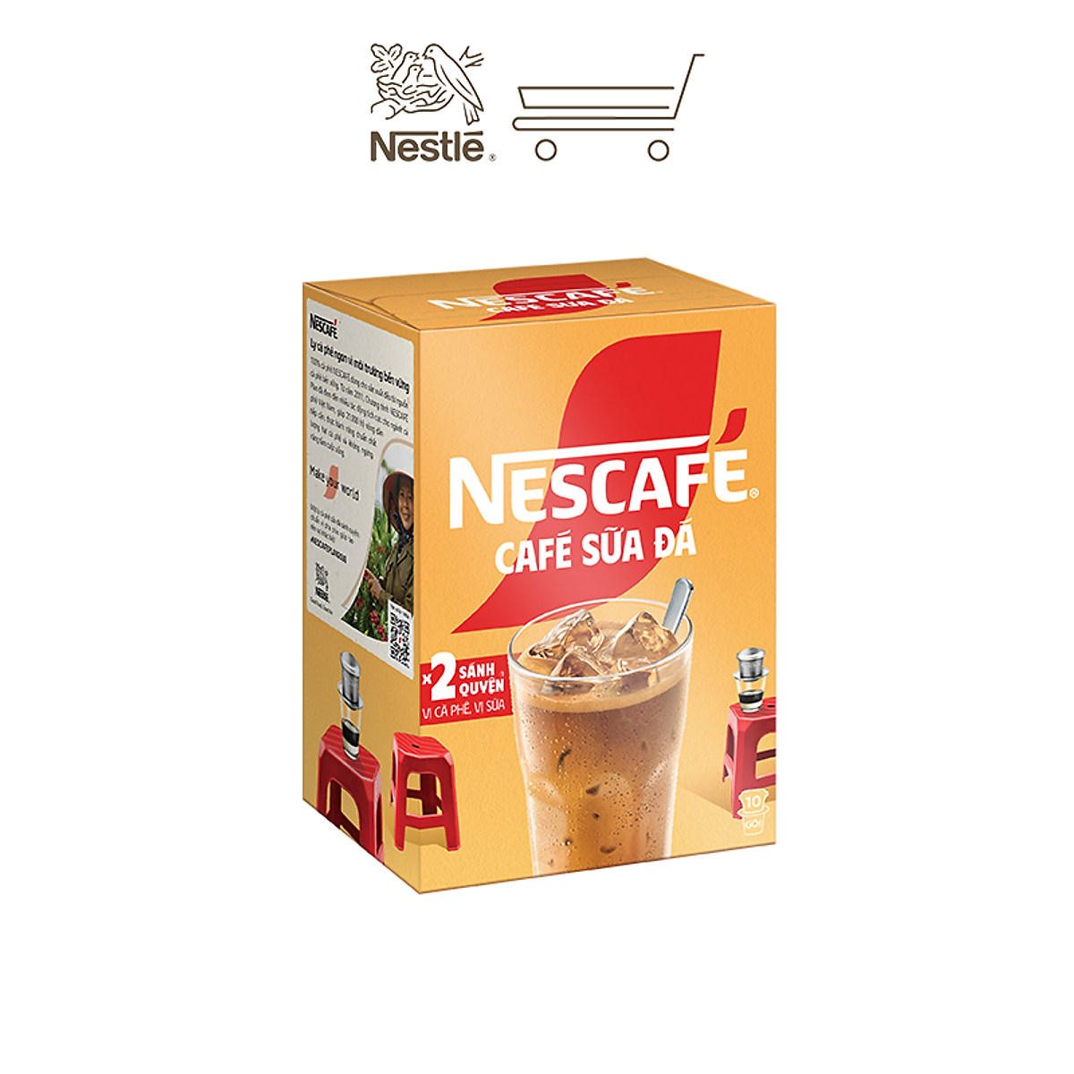 Combo 2 Hộp Cà Phê Sữa NESCAFE - Hộp 10 gói