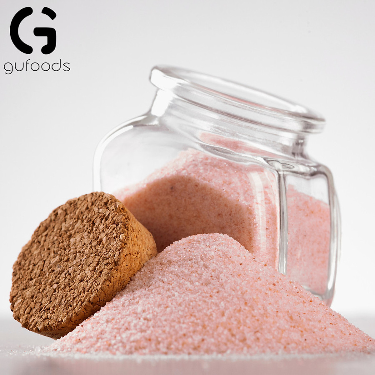 Muối hồng Himalaya GUfoods (dạng hạt mịn) - Tự nhiên, Giàu khoáng chất vi lượng, Không phụ gia, Không tinh chế