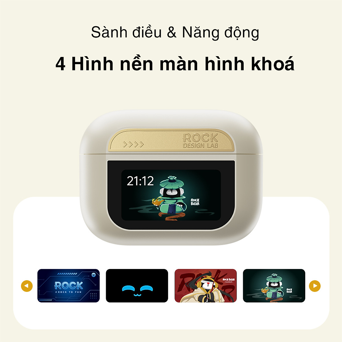 Tai nghe bluetooth không dây nhét tai chống ồn chủ động ANC ROCKSPACE A5 Pro TWS có mic hàng chính hãng BH 12 tháng