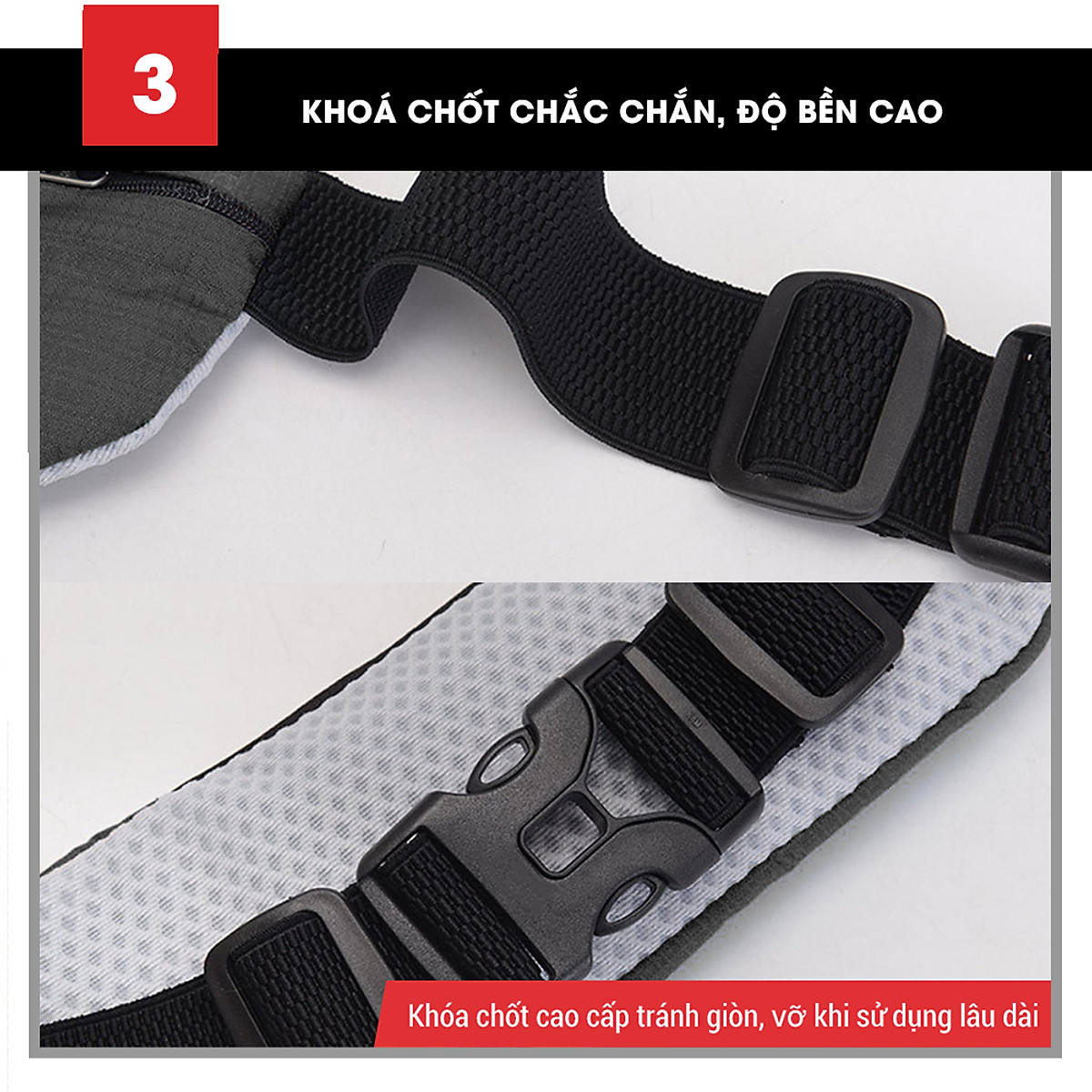 Đai đeo chạy bộ GoodFit, túi đeo hông chạy bộ chống nước, đai đeo điện thoại chạy bộ GoodFit GF108RB
