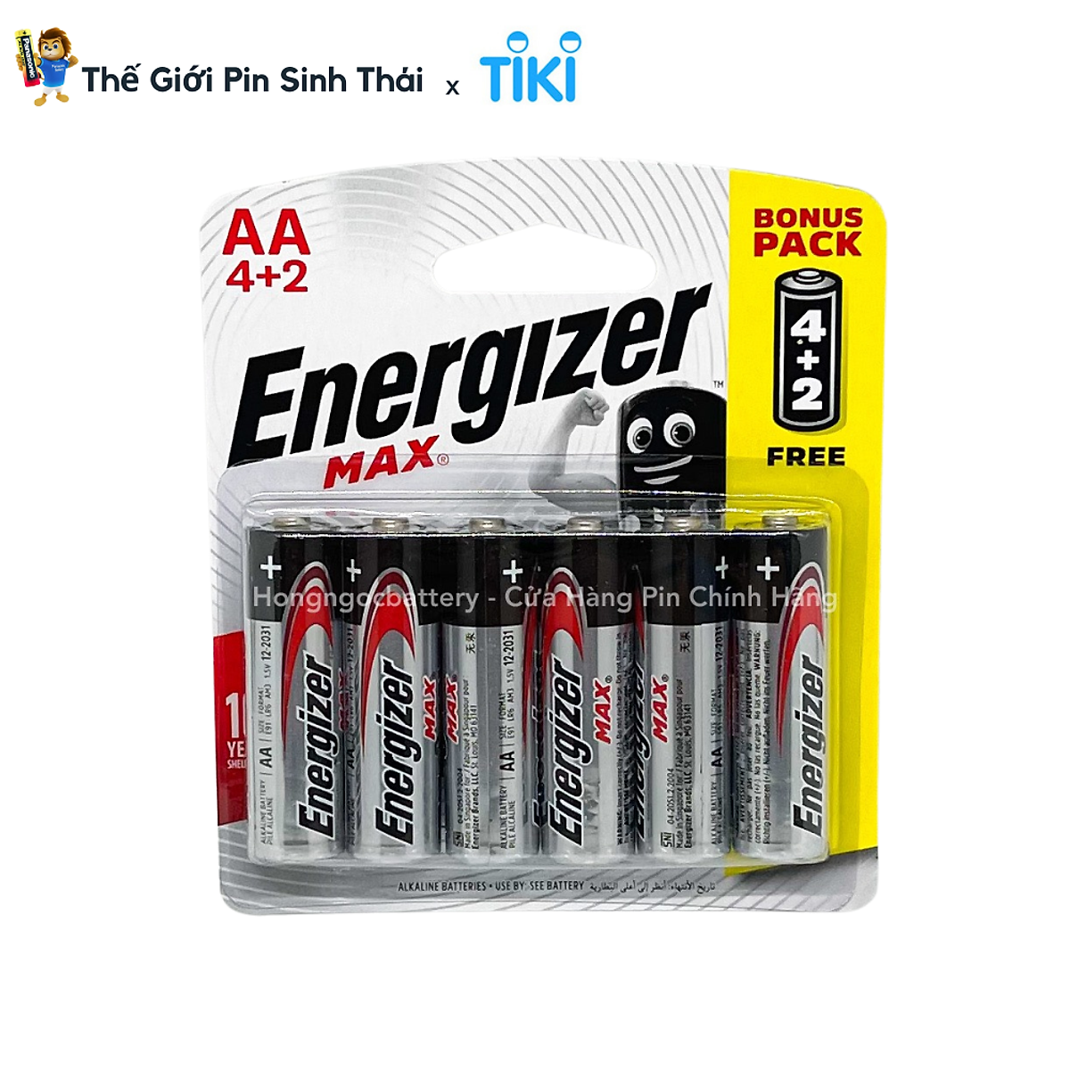 Vỉ 6 Viên Pin AA , Pin AAA Energizer Max 1,5V Alkaline - Hàng chính hãng