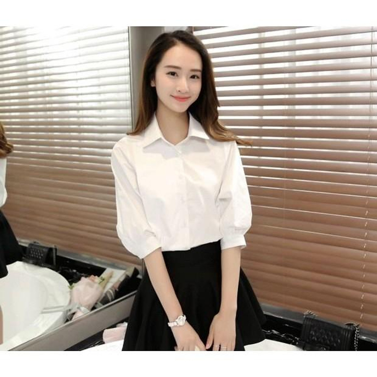 Áo sơ mi nữ thời thượng họa tiết chìm Office Capsule  My Way Fashion   Thời trang thiết kế cao cấp