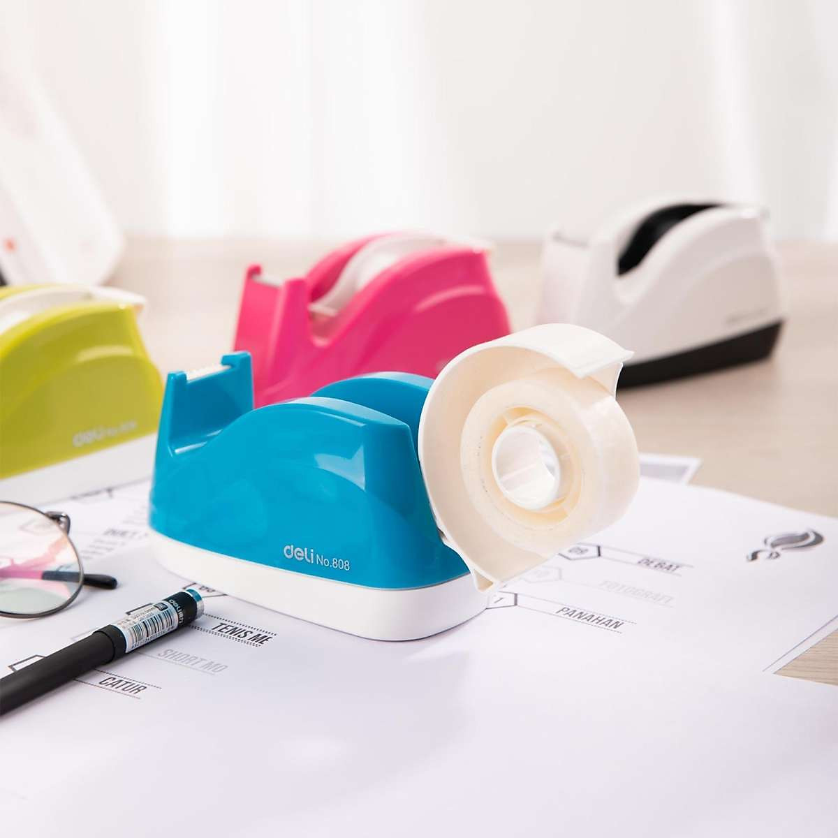 Dụng Cụ Cắt Băng Dính 808 Deli
