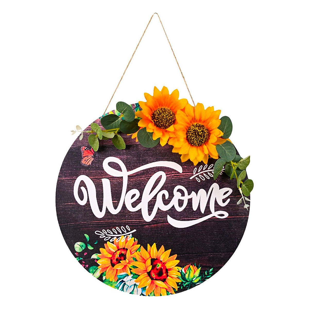 Welcome Sign Wooden Plaque Signs Front Porch Door Hanging for Bar ...