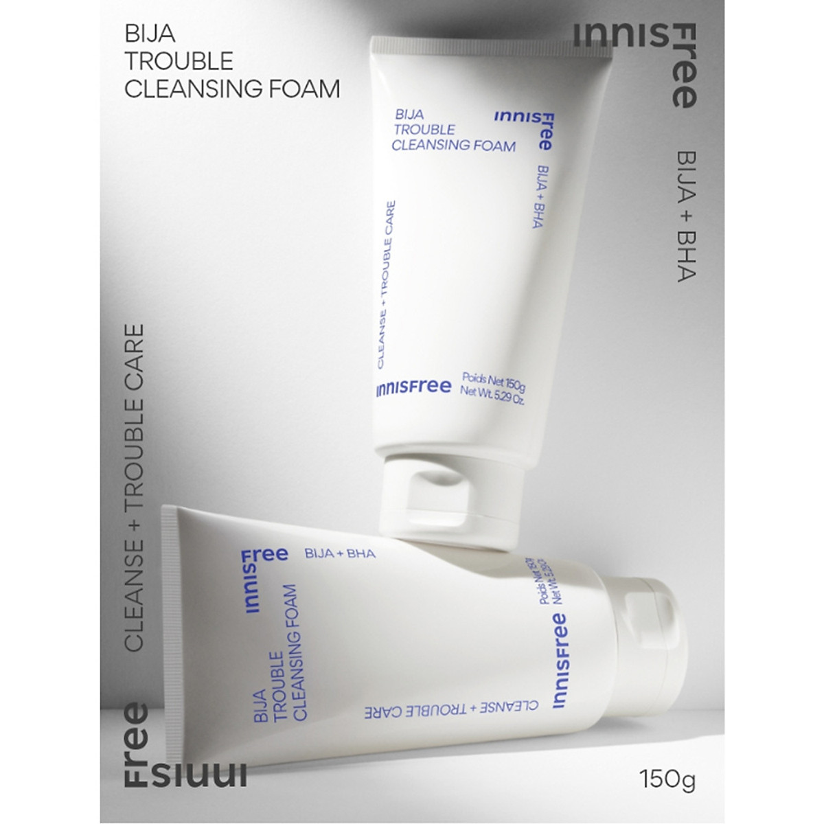 Sữa rửa mặt dành cho da mụn innisfree Bija Trouble Cleansing Foam 150g