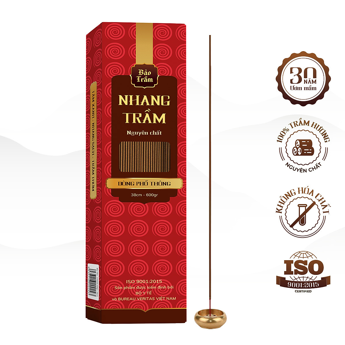 Nhang Trầm Hương Bảo Trầm, Phổ Thông 30cm/ 40cm (600g)