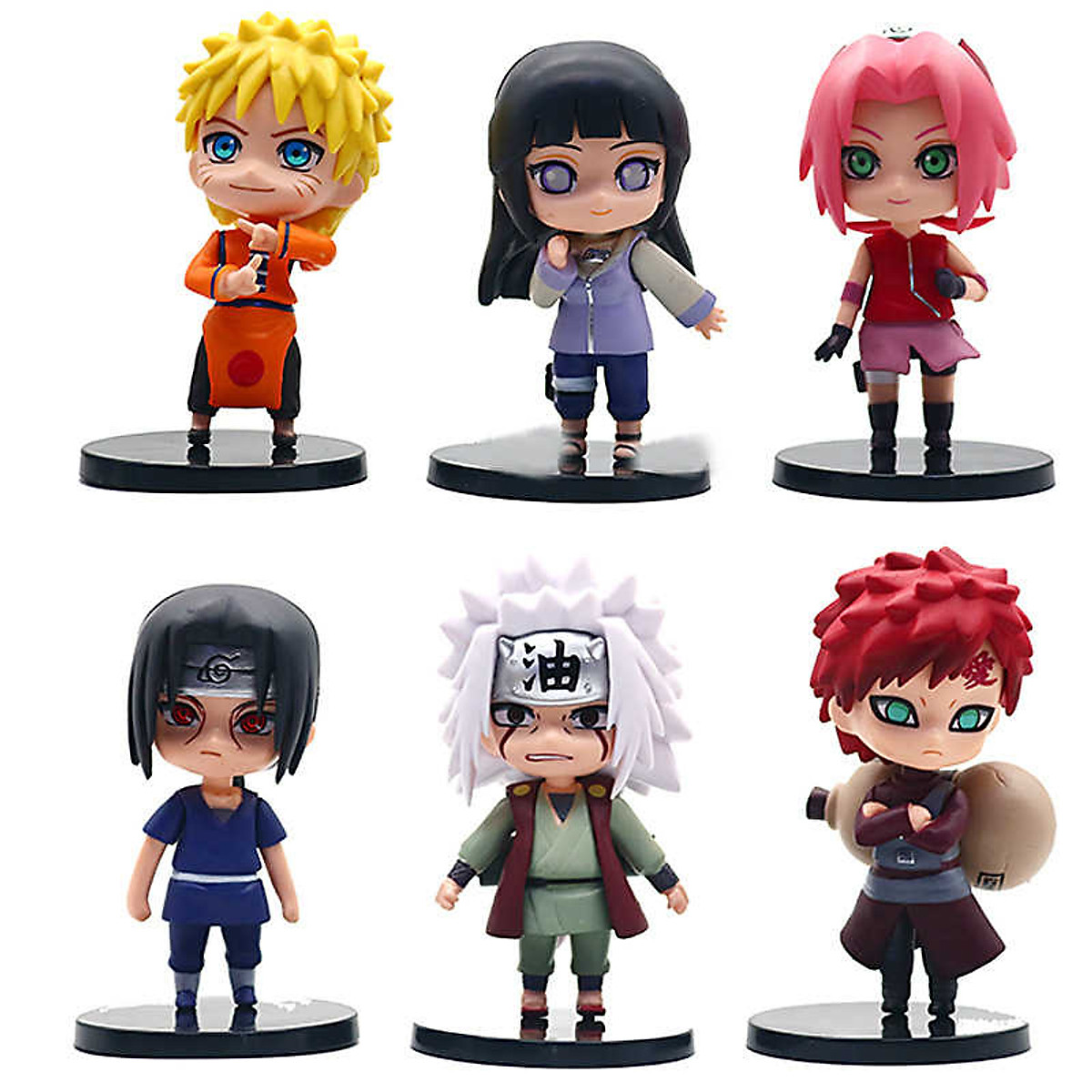 Mô Hình Naruto - Sét 6 Mô Hình Sasuke Kakashi Sakura Gaara Itachi ...