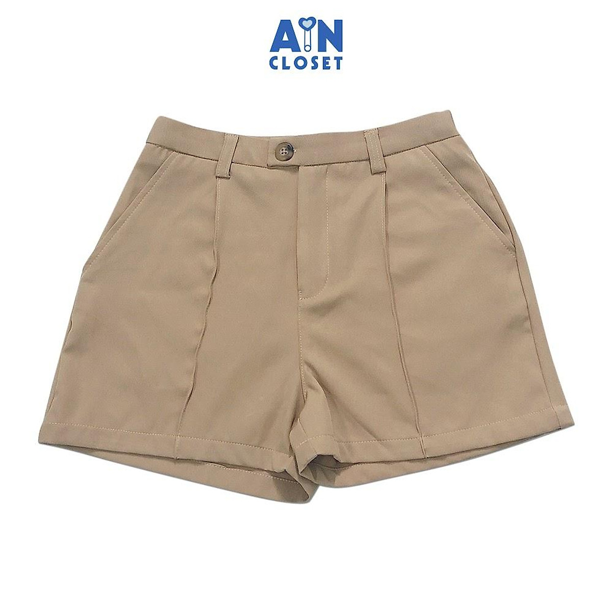 Quần đùi mẹ Nâu cà phê chéo Hàn - AICDMEVKF3HT - AIN Closet