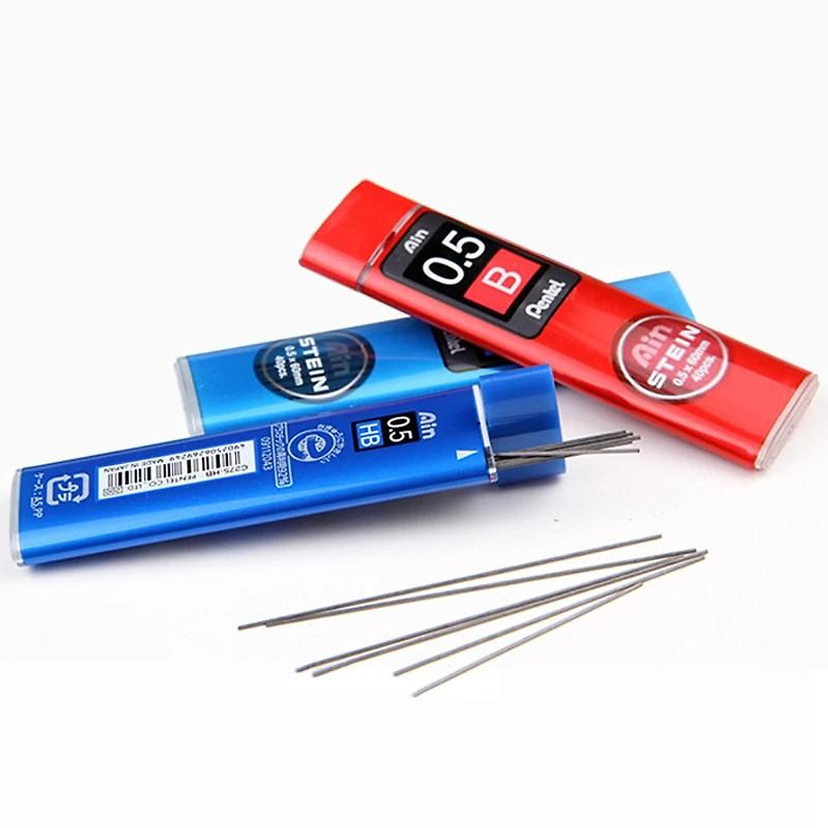 Ruột Chì Kim Pentel Ain Stein 2B Ngòi 0.3/0.5/0.7/0.9mm | Cấu Trúc Tổ Ong Siêu Cứng | Nét Viết Trơn Mượt