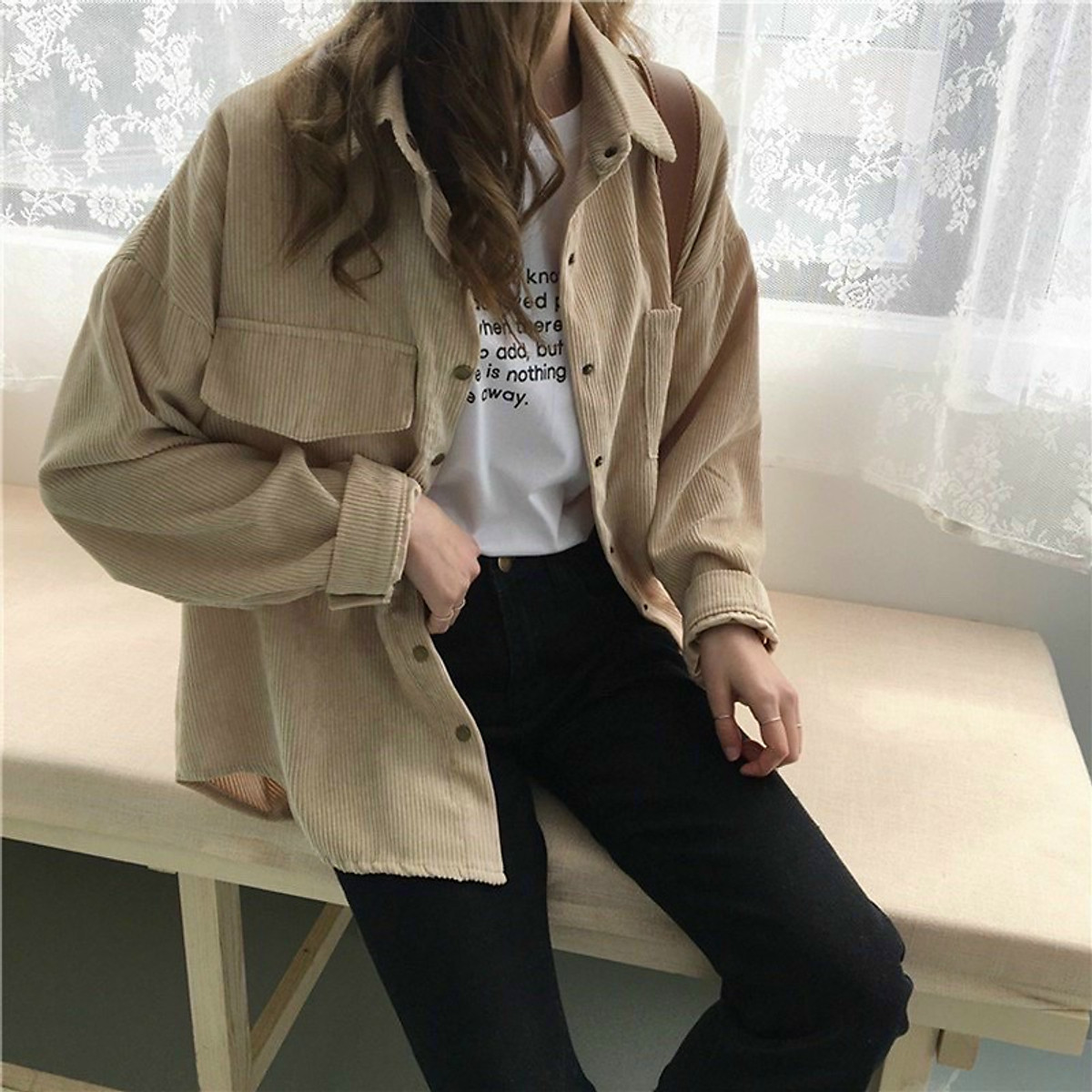 sơ mi ulzzang áo sơ mi nữ áo kiểu dáng Hàn Quốc sơ mi nhung rộng, Áo Sơ mi Nam Nữ Unisex vải Nhung Gân áo khoác sơ mi form rộng ảnh Sơ Mi Ulzzang Áo Sơ Mi Nữ Áo Kiểu Dáng Hàn Quốc Sơ Mi Nhung Rộng, Áo Sơ Mi Nam Nữ Unisex Vải Nhung Gân Áo Khoác Sơ Mi Form Rộng Ảnh