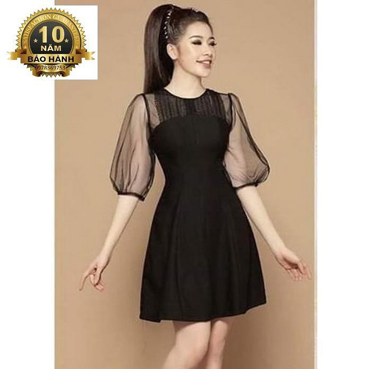 Đầm xòe phối lưới trẻ trung, xinh đẹp Misa Fashion MS314 công sở ...