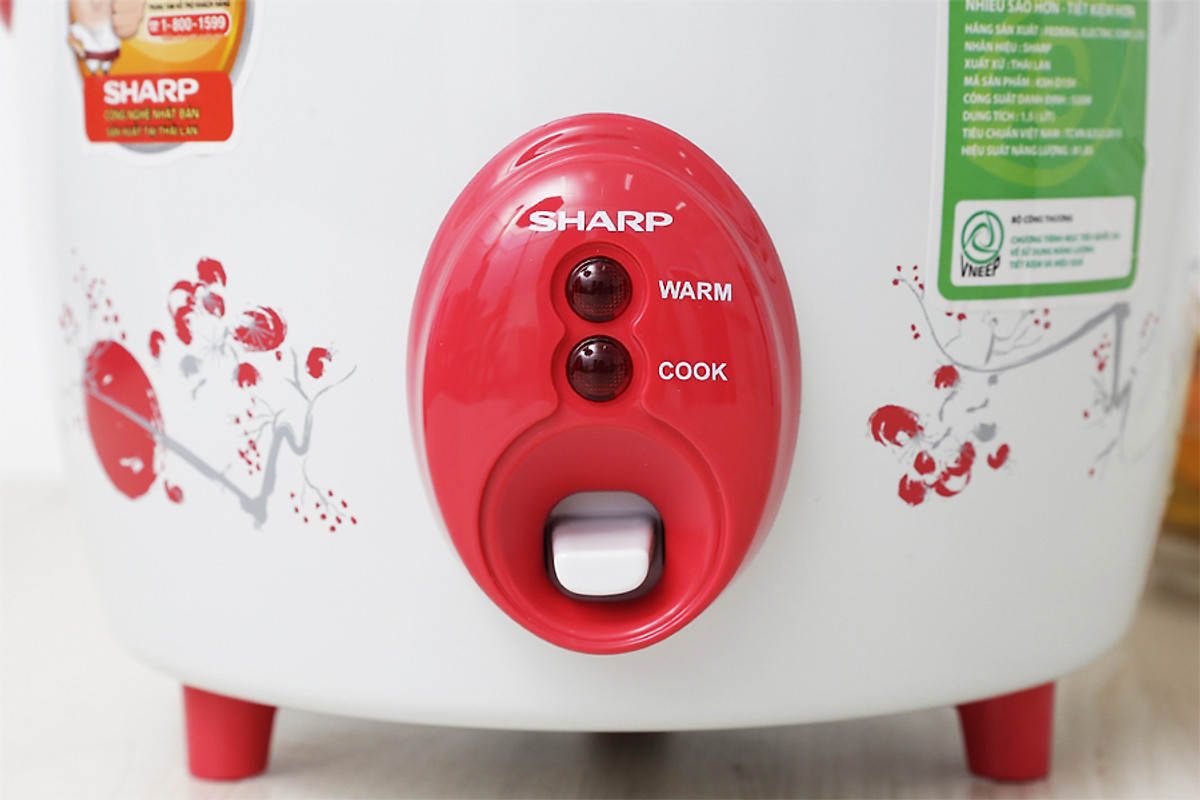 Nồi Cơm Điện Nắp Rời Sharp KSH-D15V (1.5L) - Màu Ngẫu Nhiên - Hàng chính hãng
