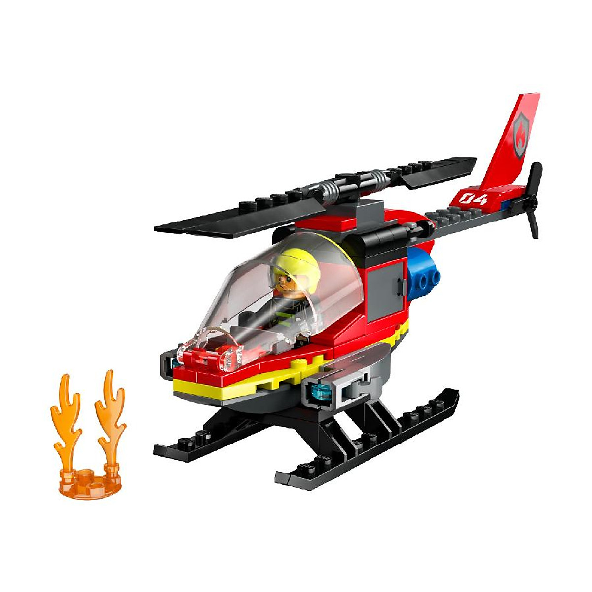 Đồ Chơi Lắp Ráp Trực Thăng Cứu Hỏa Lego City 60411 LEGO CITY 60411