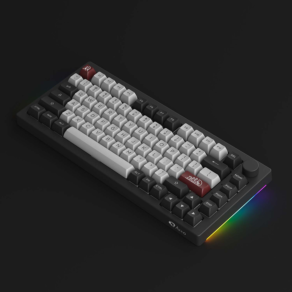 Bàn phím AKKO 5075B Plus-S Dracula Castle (Multi-modes / RGB / Hotswap / Gasket mount / South Facing / Cream Yellow Pro Switch) - Hàng Chiníh Hãng