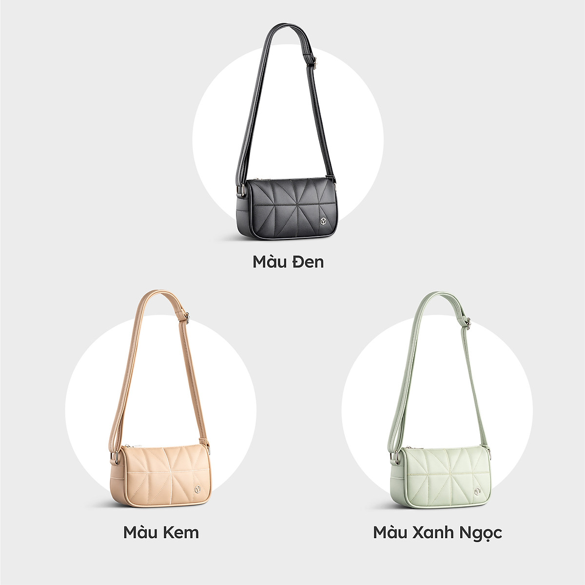 Túi đeo chéo da nữ chần chỉ trang trí YUUMY Seasand YN207