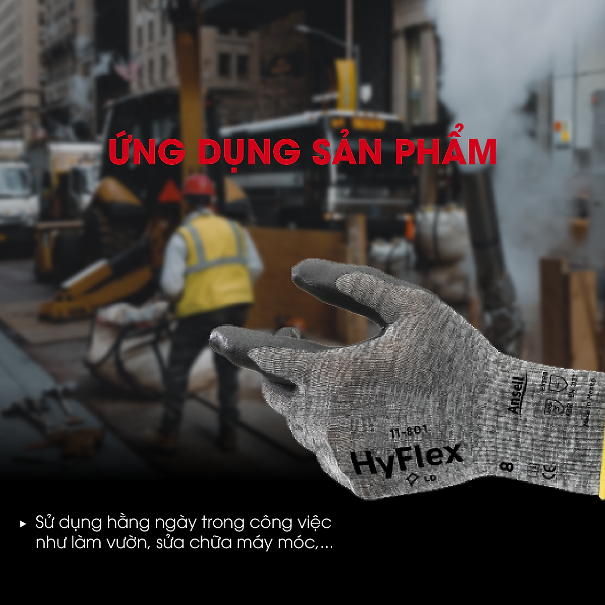 Găng tay làm vườn - Găng Tay Chống Cắt Ansell 11-801 Cấp Độ 1 - Chống Đâm Xuyên, Giặt Và Tái Sử Dụng
