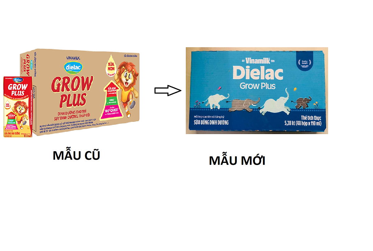Thùng 48 Hộp Sữa Bột Pha Sẵn Vinamilk Dielac Grow Plus - Đỏ 110ml