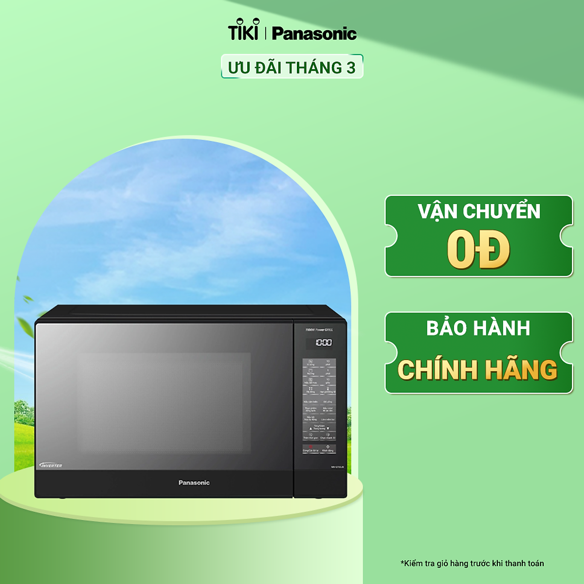 Lò vi sóng tích hợp nướng Panasonic NN-GT65JBYUE - Hàng Chính Hãng