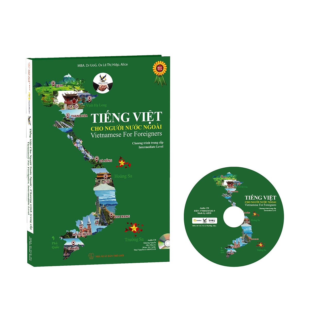 Bộ sách Tiếng Việt cho người nước ngoài 2 cấp độ Sơ cấp tái bản - Trung cấp (Kèm CD)