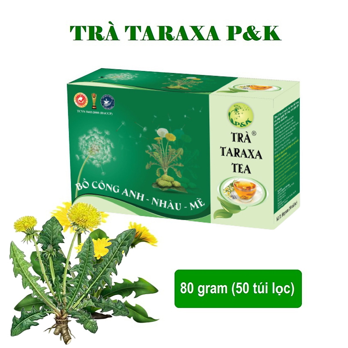 Trà TARAXA P&K BỒ CÔNG ANH - NHÀU - MÈ Giải độc, Ngừa viêm khớp ...