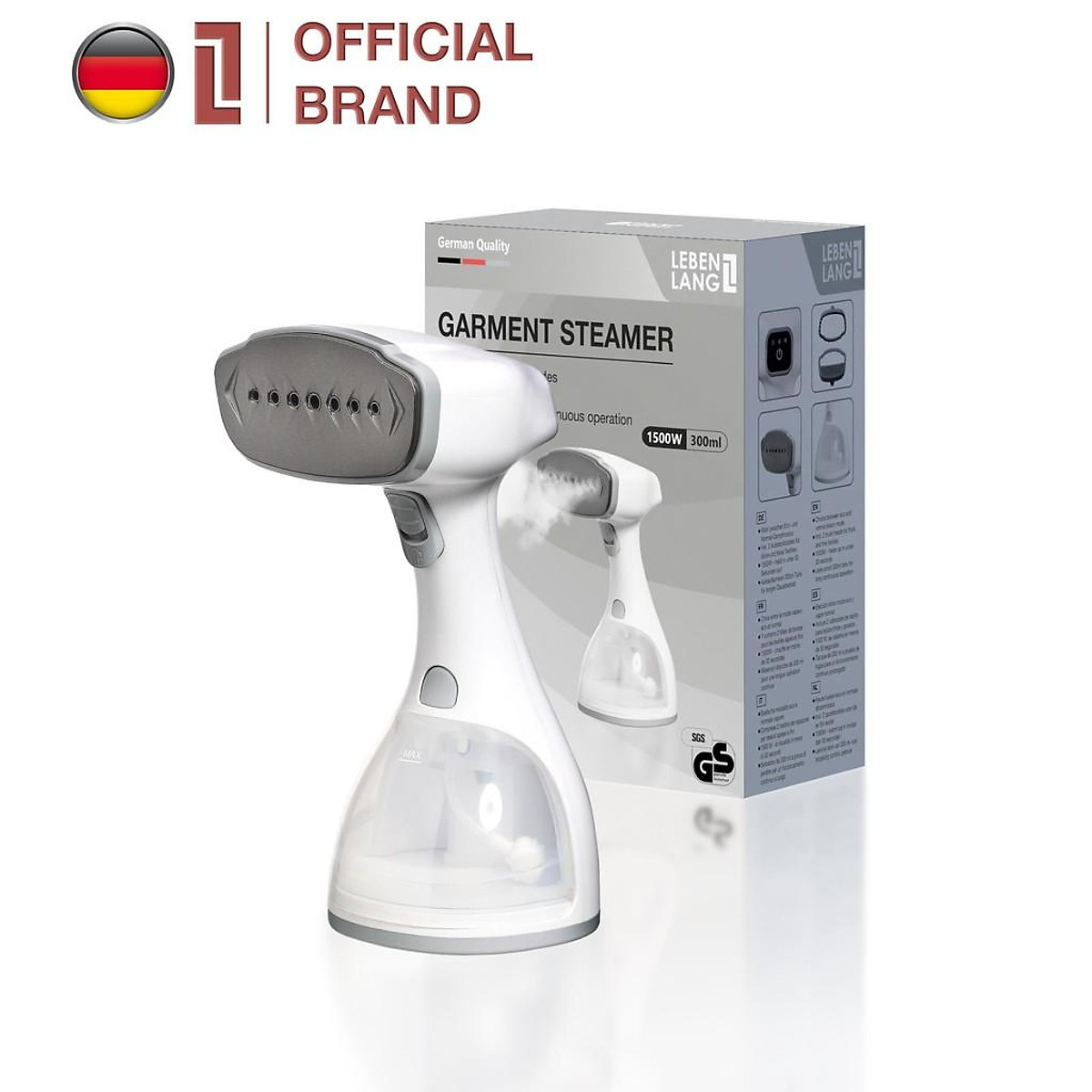 Bàn Là Hơi Nước Cầm Tay Lebenlang LBD528 công suất 1500W-300ML làm nóng nhanh - Hàng chính hãng