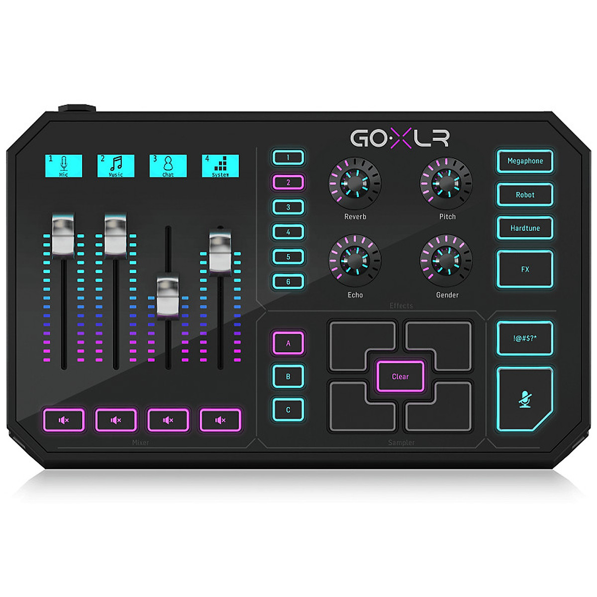 TCHelicon GO XLR 4Channel Mixer, Motorized Faders, Sound Board and