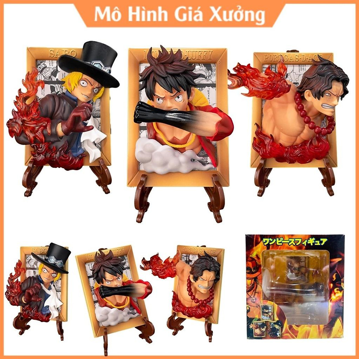 Mô hình chibi one piece OnePiece Luffy Robin Zoro Ace Nami Sabo Sanji cao  785cm siêu net hàng chất lượng cao  MixASale