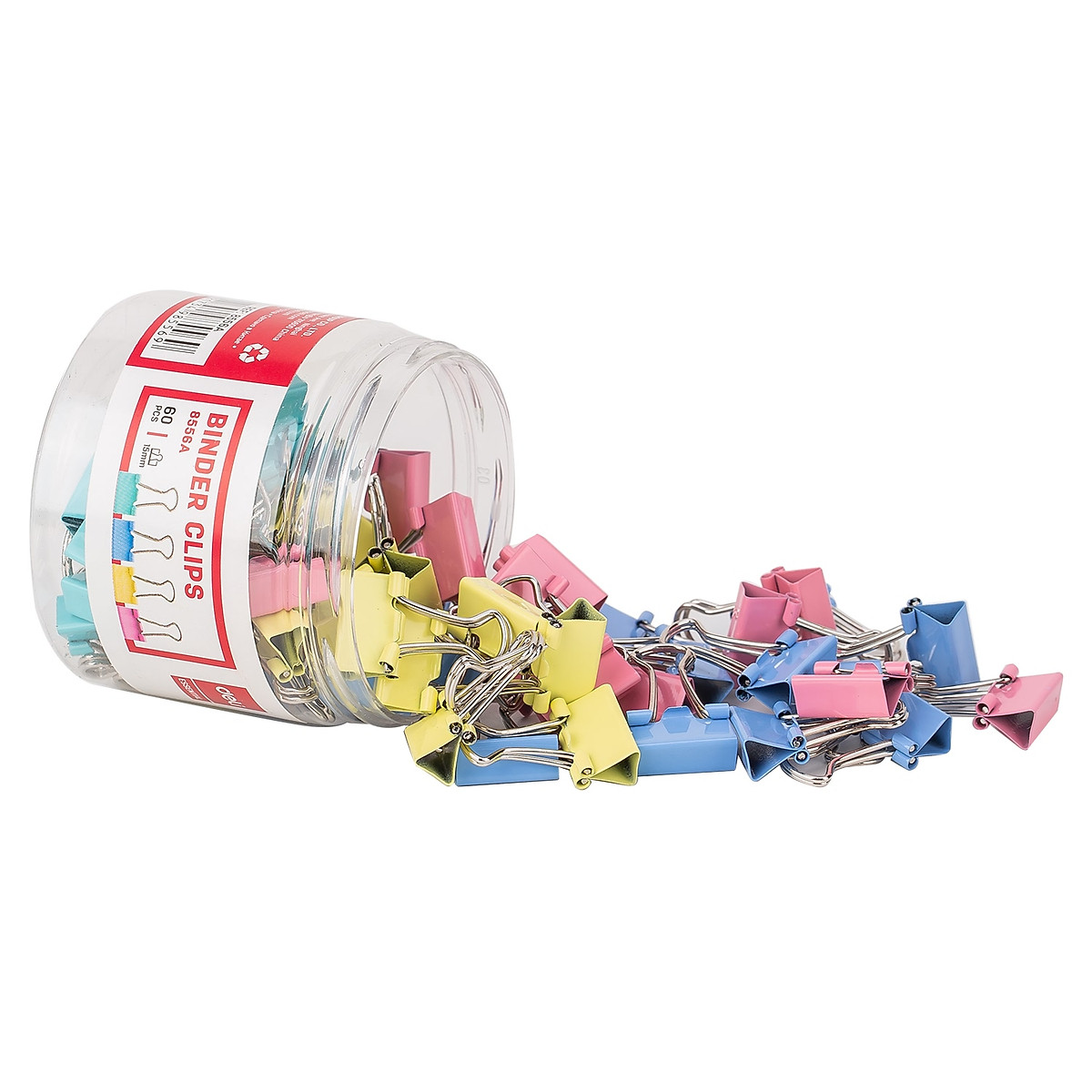 Kẹp bướm màu 15mm Deli - 60 chiếc/hộp - E8556A