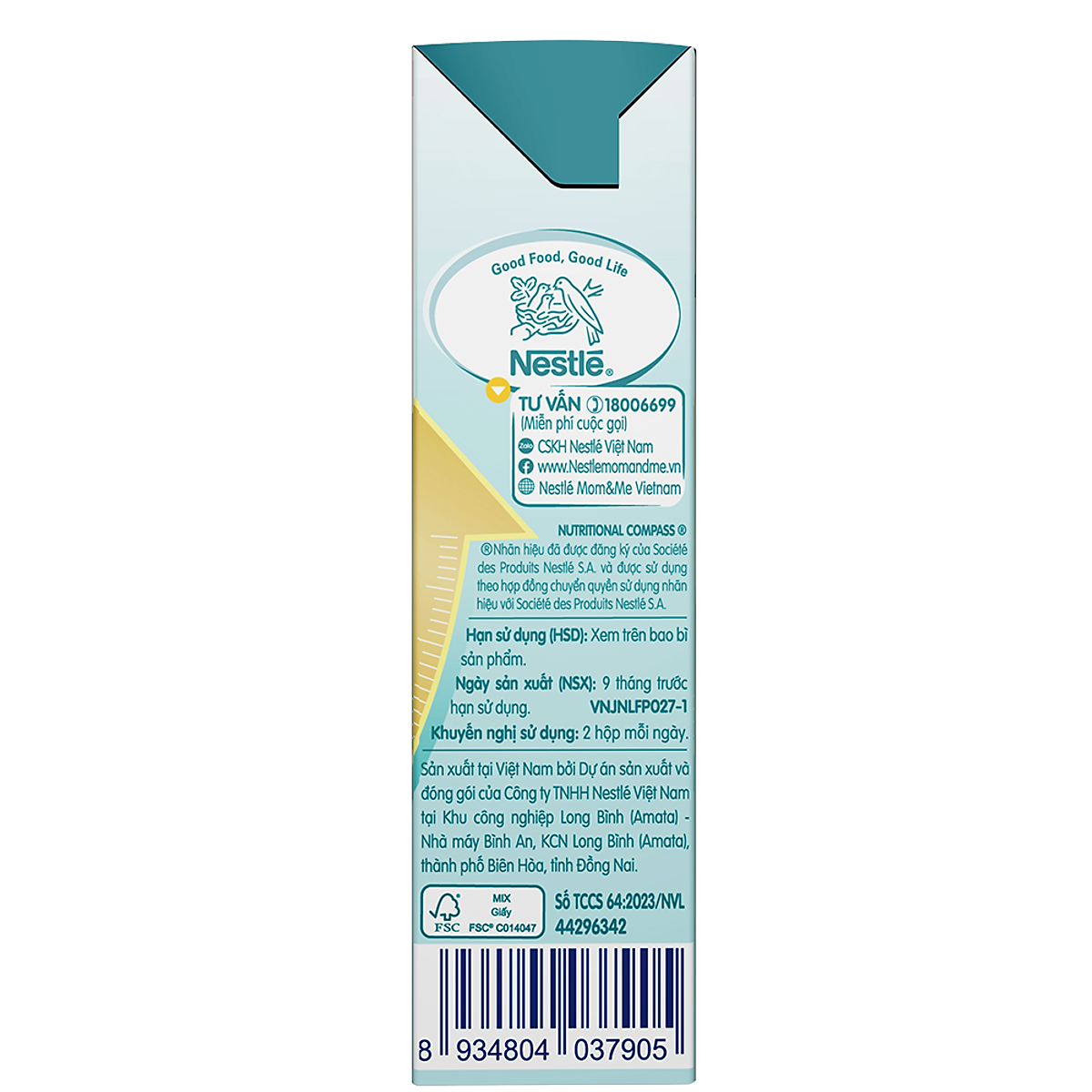 Thùng 24 hộp Sữa pha sẵn Nestlé NANGROW 180ml/hộp sữa mát công thức từ Thụy Sĩ 100% Canxi giúp bé cao lớn vượt trội 6(4 x 180ml) - (Bé từ 1 tuổi) Tặng Chảo chống dính Elmich