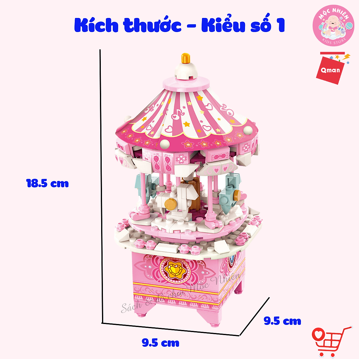 Đồ chơi lắp ráp lego Qman 42107 - Hộp phát nhạc sáng tạo dành cho bé gái từ 6 tuổi (418 chi tiết)