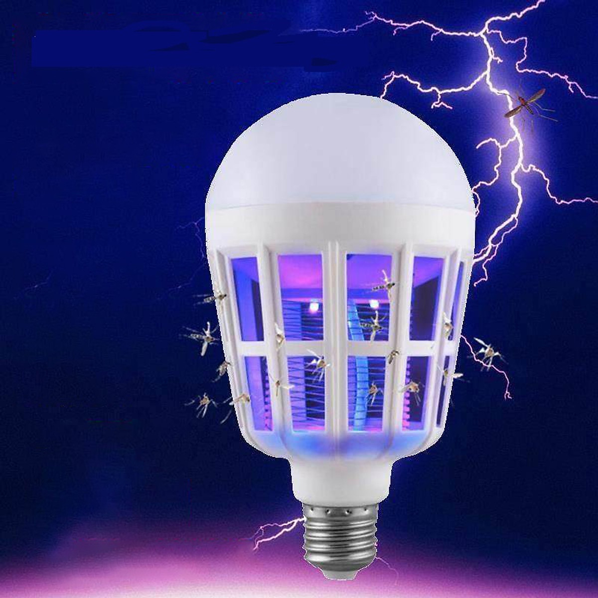 Mua Đèn LED bắt muỗi, bóng đèn gia dụng đuổi muỗi, chống côn trùng, đèn ngủ chiếu sáng tiết kiệm điện, kèm lưới diệt muỗi bảo vệ giấc ngủ trẻ em trong