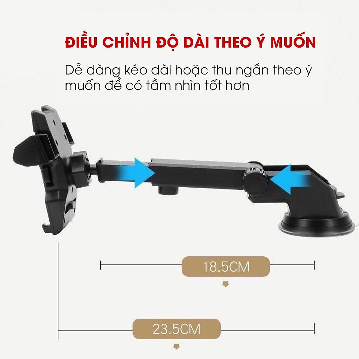 Giá đỡ điện thoại trên ô tô, kẹp điện thoại dán oto 2 lớp hút dính siêu chắc, 360 độ, phụ kiện xe hơi Tâm Luân - Hàng nhập khẩu