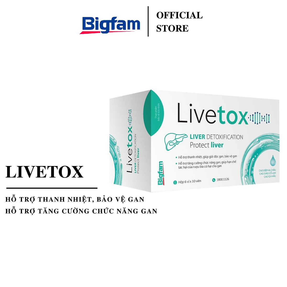 Thực phẩm bảo vệ sức khỏe viên uống tăng cường chức năng gan Livertox