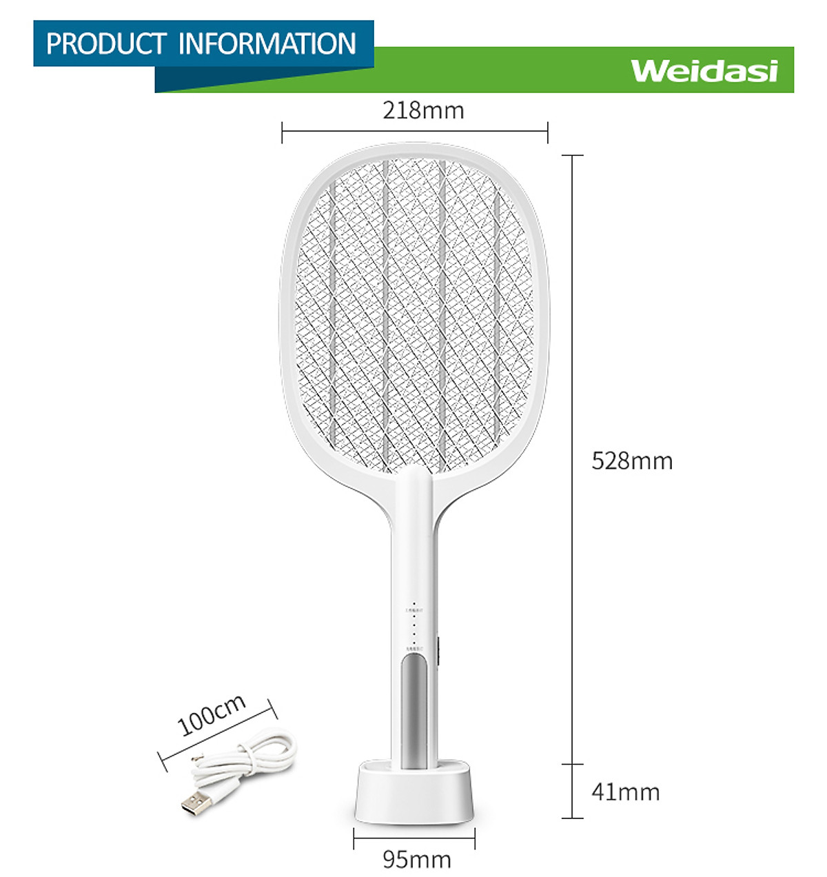 Vợt Muỗi kiêm Đèn Bắt Muỗi 2 trong 1 - Weidasi WD-955