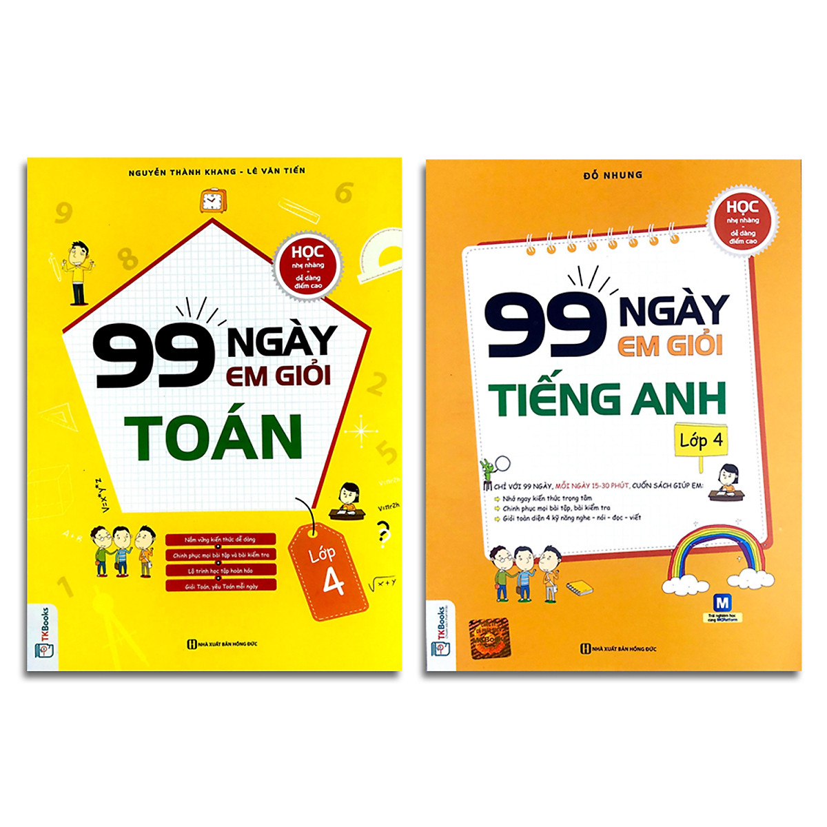 Combo 2 cuốn: 99 ngày em giỏi tiếng anh lớp 4 + 99 ngày em giỏi toán lớp 4