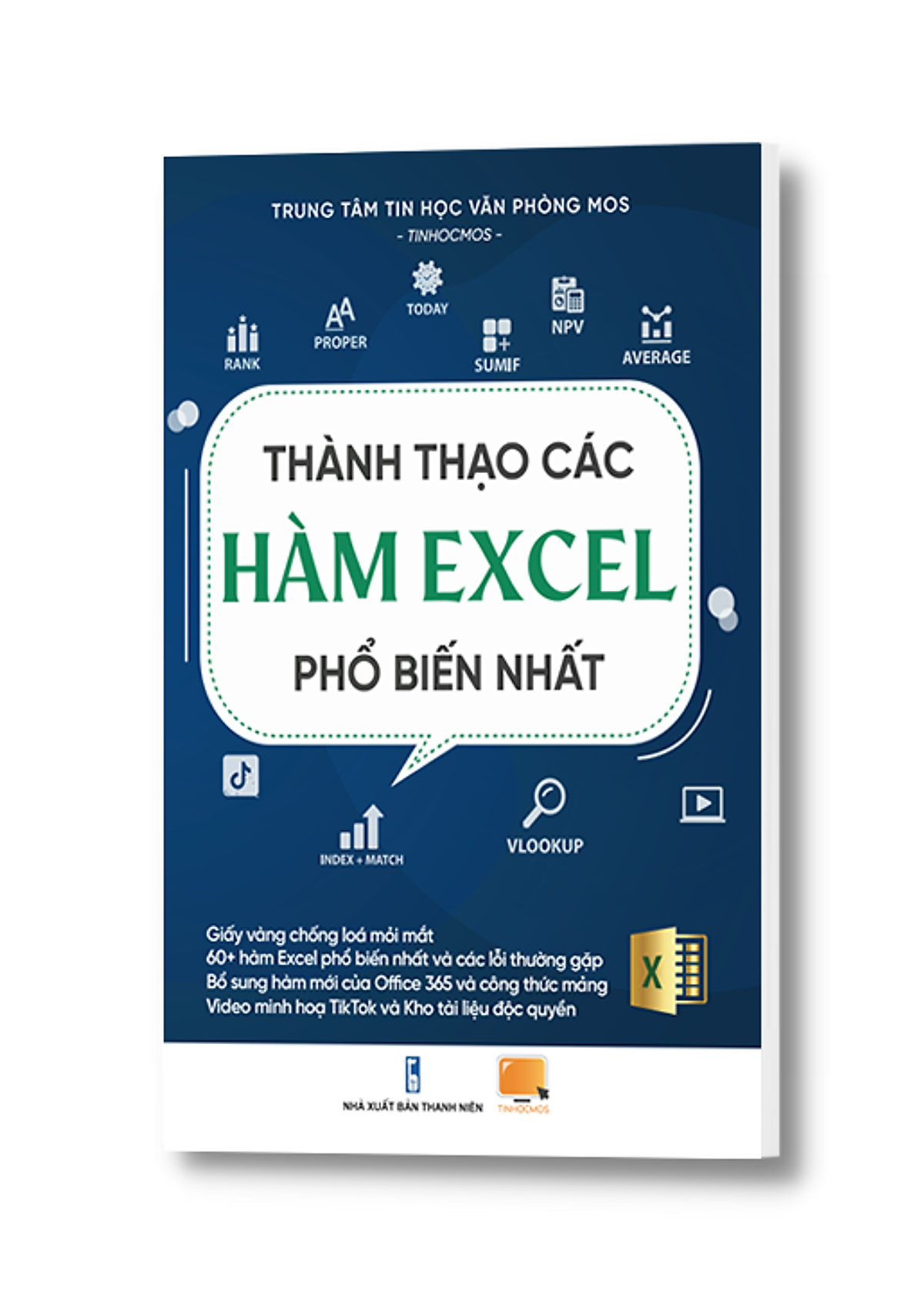 Combo 2 Sách Thành thạo Tin học văn phòng: Thành thạo Hàm Excel phổ biến nhất + Thành thạo Soạn thảo văn bản Word - Mẹo xử lý lỗi Word Excel trong công việc - tinhocmos