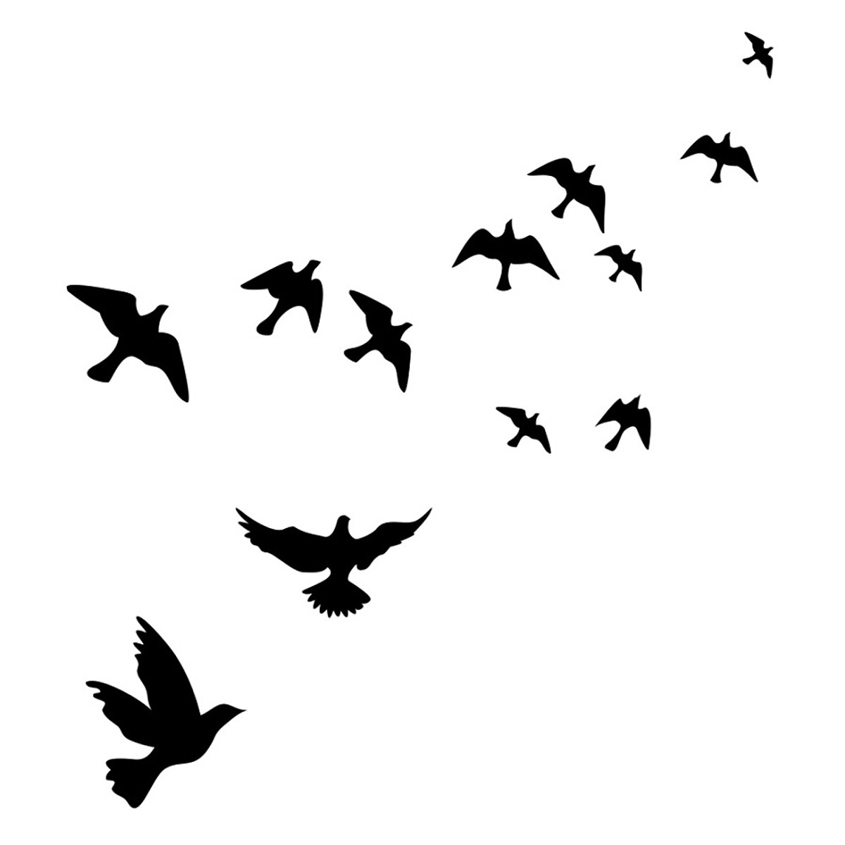 Mua Waterproof Flying Birds Picture Wall Poster Background Wall Sticker