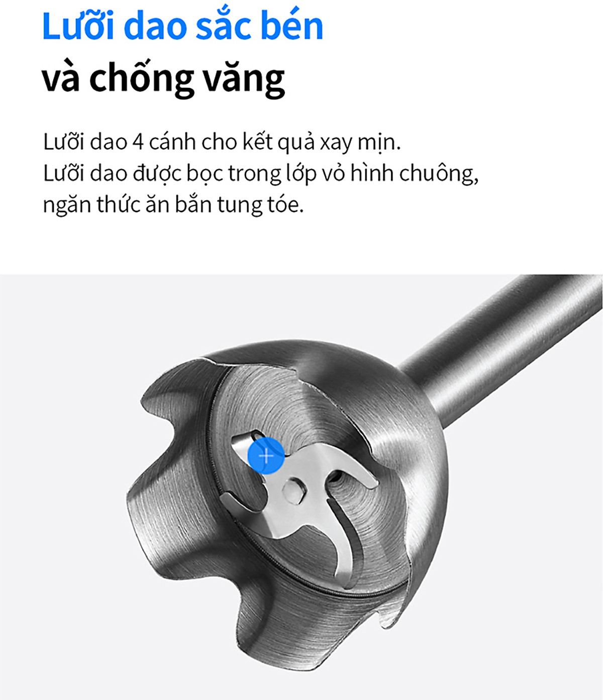 Máy xay cầm tay LocknLock - Hand Blender EJM559BLK (1000W) - Màu đen - Hàng chính hãng