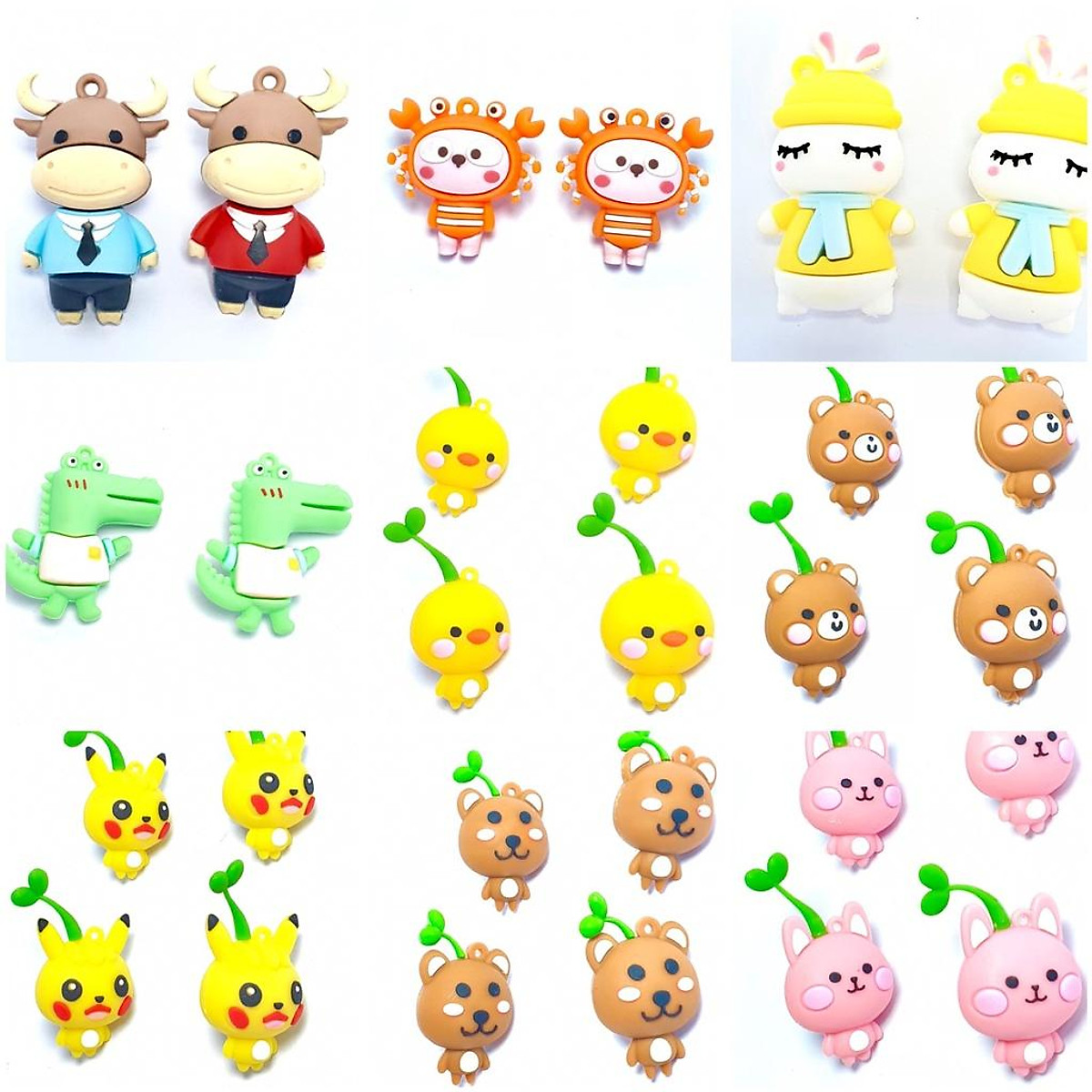 Sticker dán dép cross / nút gắn hkdesign ngẫu nhiên nhiều mẫu khác nhau 4D TO / BIG / LỚN