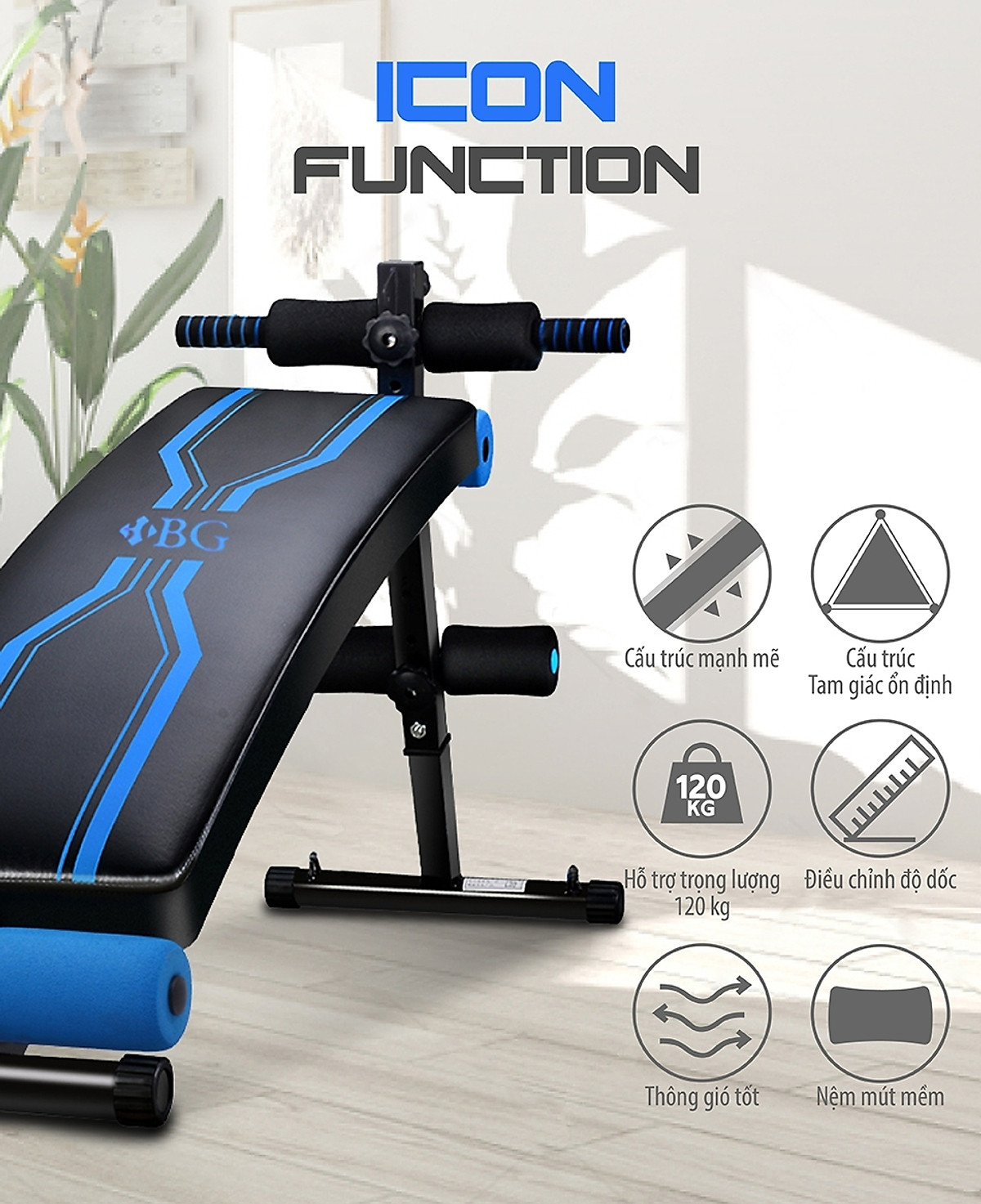 BG Ghế tập bụng ALL MODEL - Máy tập thể dục, thể hình, tập gym đa năng phù hợp cho cả nam và nữ