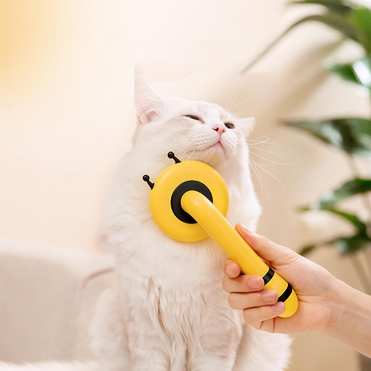 Pets Grooming Brush Cat Comb Cats Dogs Hair Remover Scraper Self Cleaning Yellow Pets Grooming Brush Cat Comb Cats Dogs Hair Remover Scraper Self Cleaning Yellow