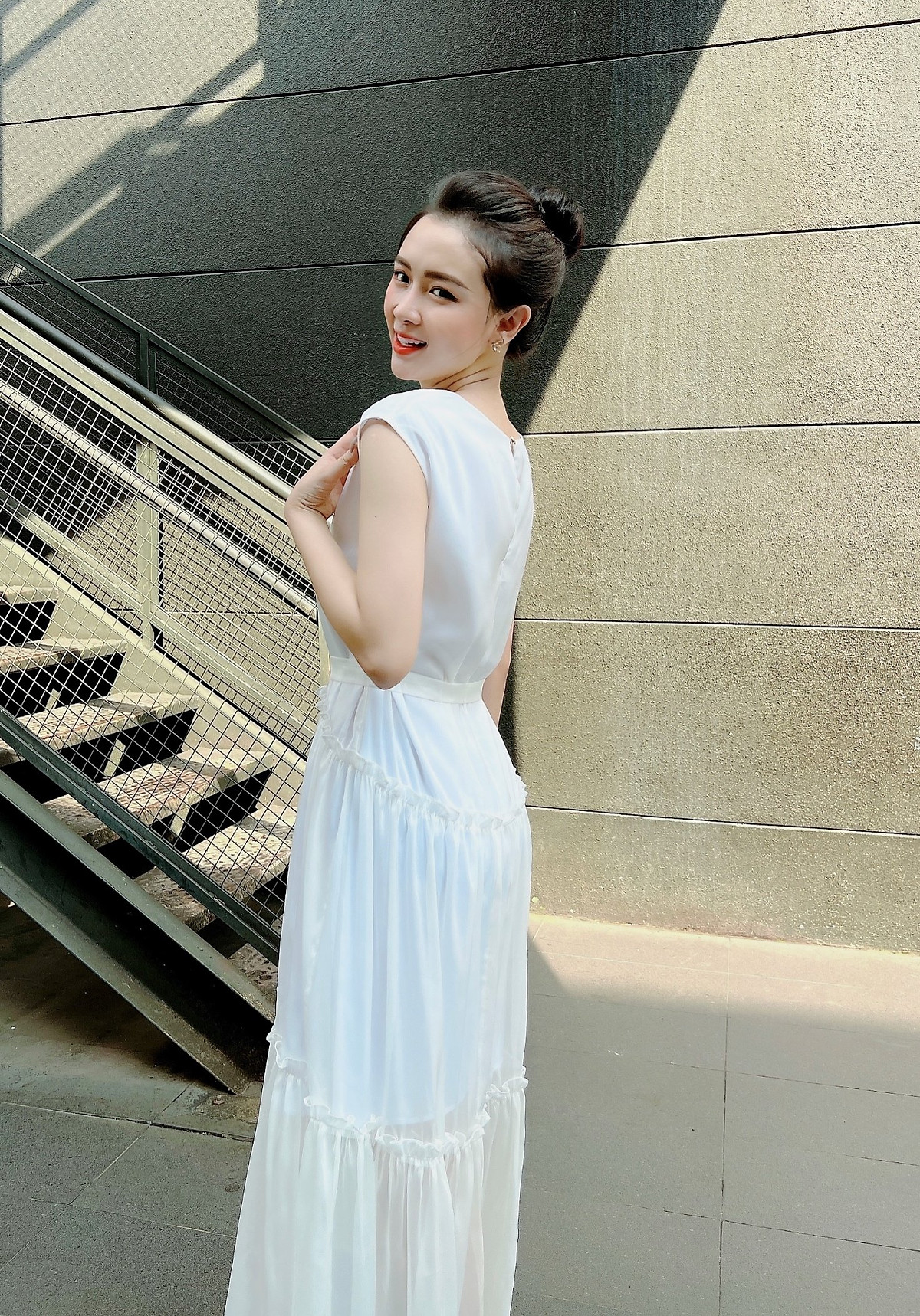 ĐẦM MAXI OVERSIZE NHÚN TẦNG – M03