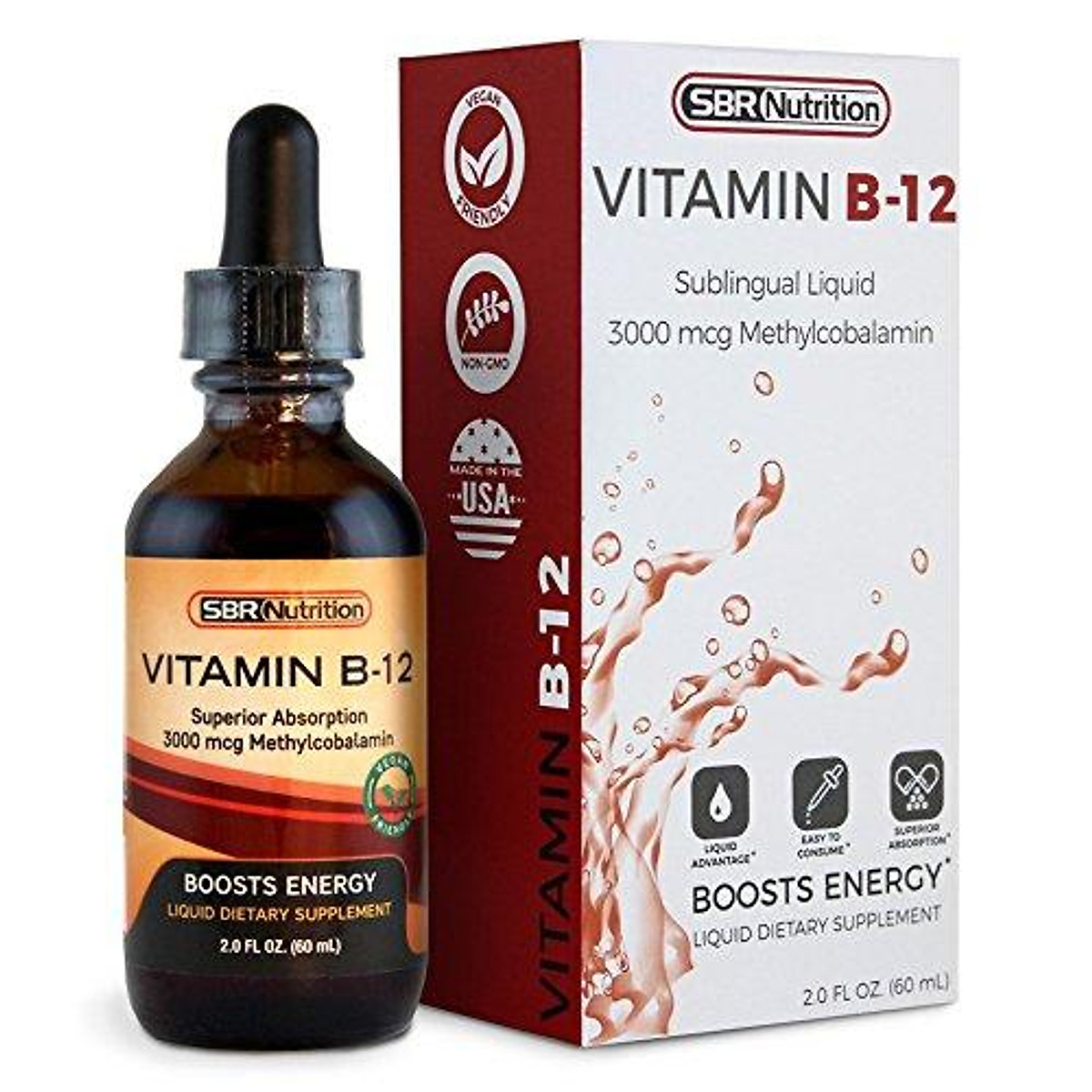 Vitamin B12 Sublingual Liquid Drops Methylcobalamin, VIT B 12